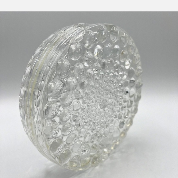 Vintage Clear Glass Bubble Design Plate - Picture 2 of 11